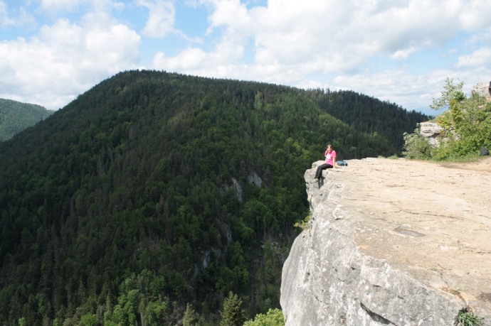 Close to the edge at Tomášovský výhľad in Slovak Paradise