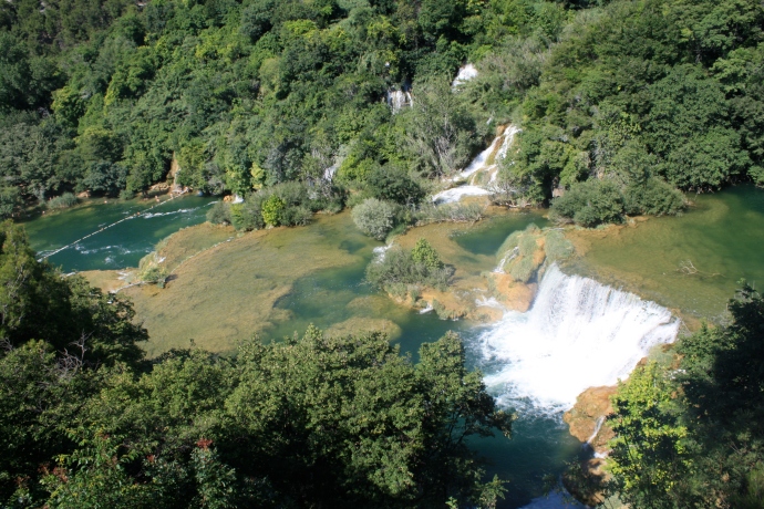 The Krka River from above.